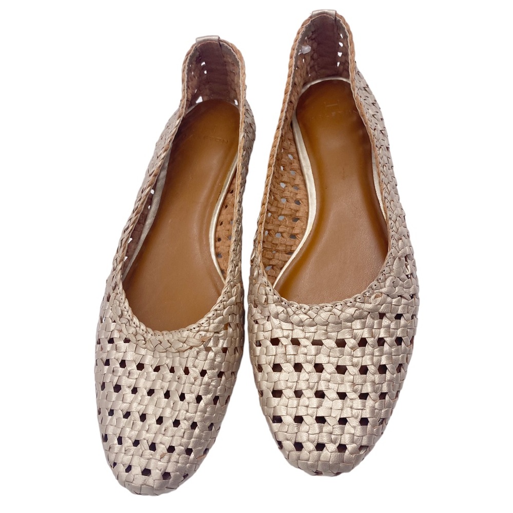 H by Halston gold woven flats size 9 - Picture 4 of 7